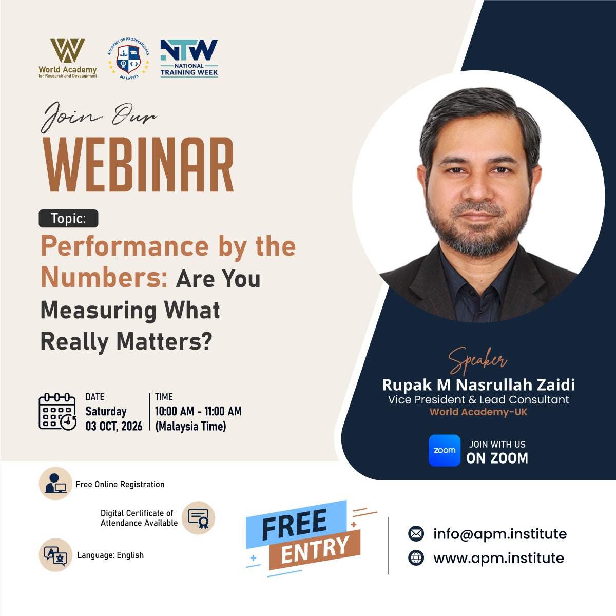 Free Webinar on Performance by the Numbers: Measuring What Really Matters?